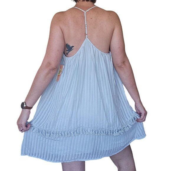 NWT Gianni Bini Cornflower Blue Flowy Boho Backless Shift Dress Women's Size XL - Picture 4 of 8